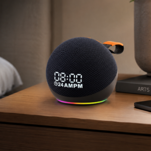 Ball-Shaped Fabric Bluetooth Speaker with Custom Pattern Design