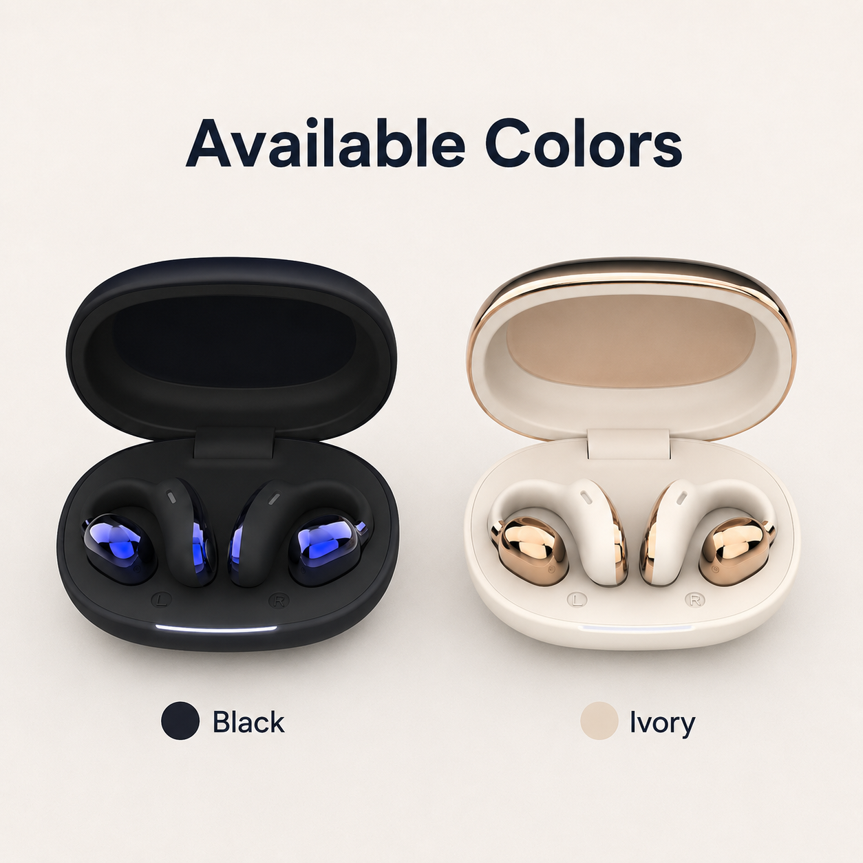 Open-Ear Clip-On Wireless Earbuds with Charging Case (2)