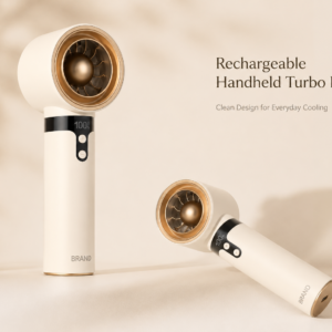 Rechargeable Handheld Turbo Fan with Digital Battery Display